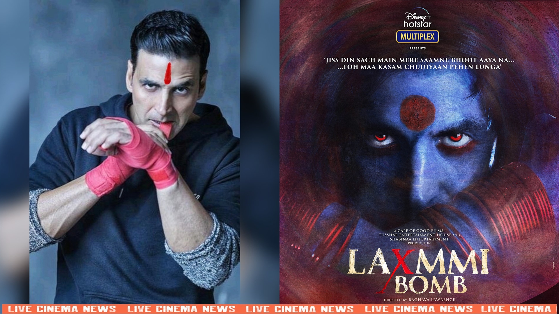 Akshay Kumar shared poster of his upcoming movie “Laxmmi Bomb” ~ Live