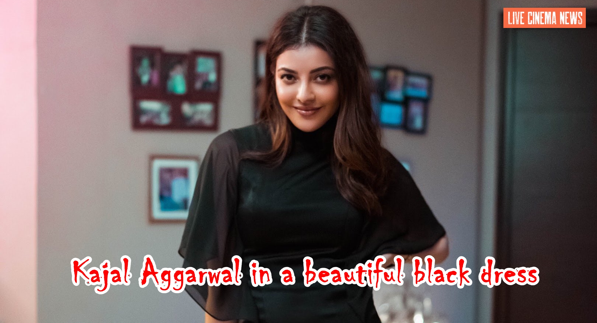 Kajal Aggarwal in a beautiful black dress