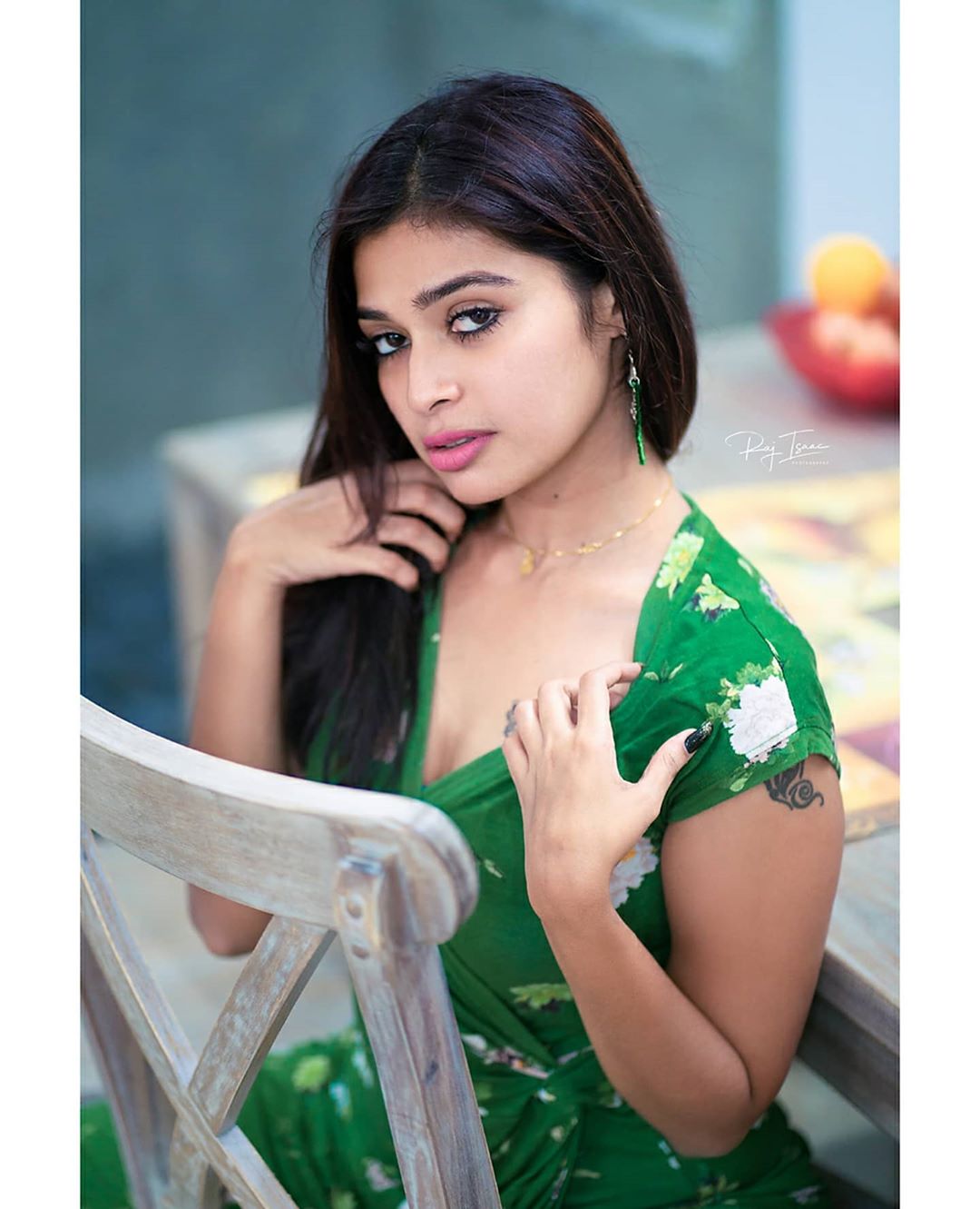 Photo of Dharsha Gupta in Green Dress